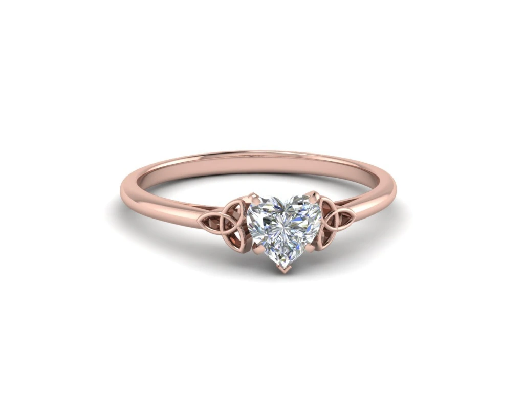 3364 Stříbrný prstýnek ROSE se srdíčkem