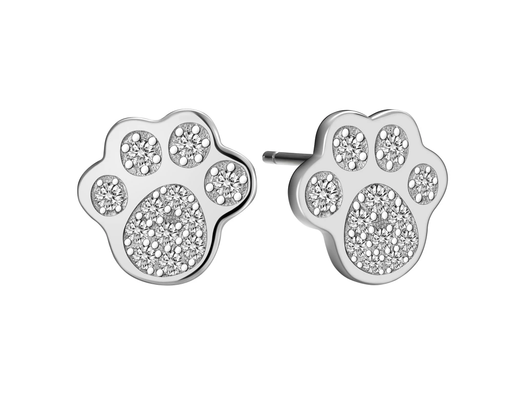 3500 TLAPKA stříbrné náušnice