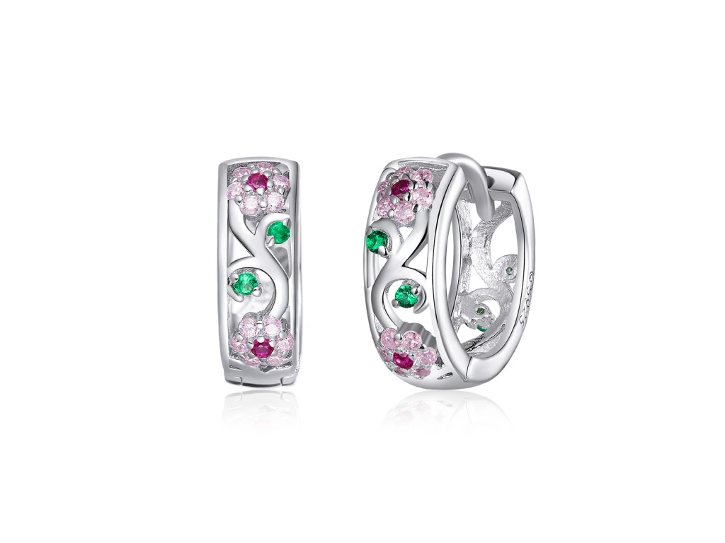 5833 Stříbrné náušnice ROZKVETLÁ ZAHRADA