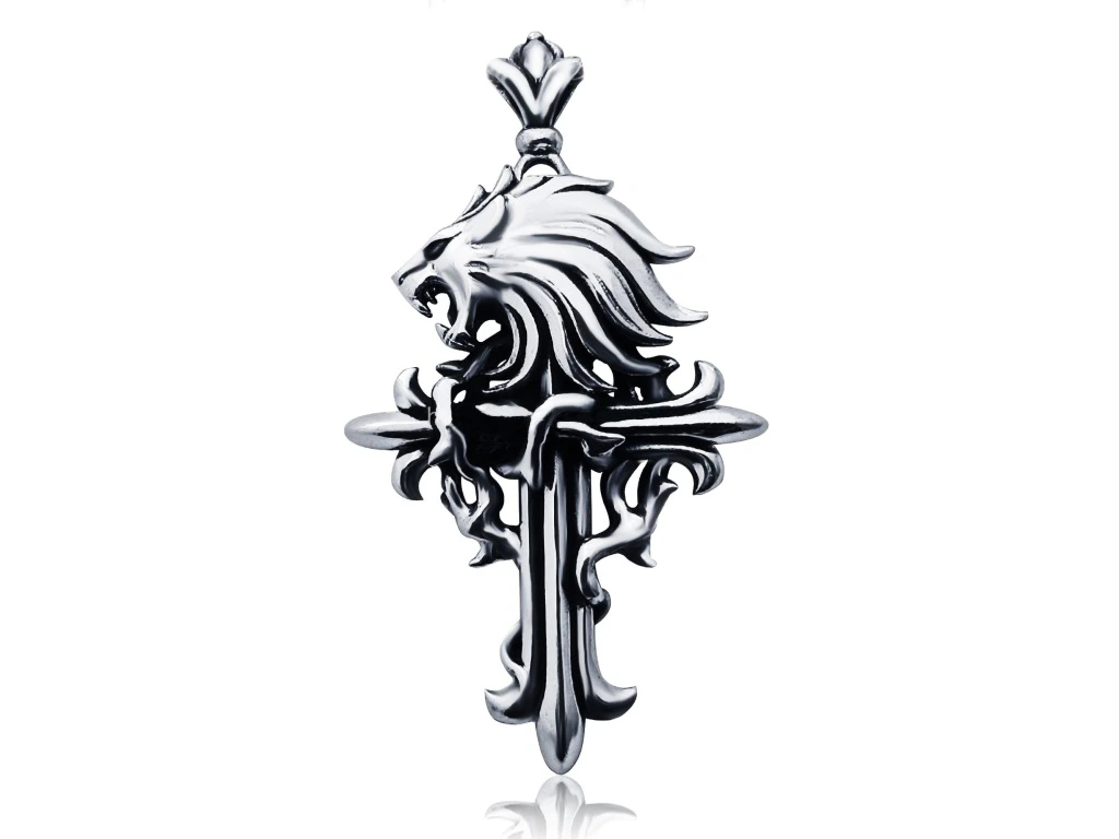 5877 Pánský stříbrný náhrdelník LEV