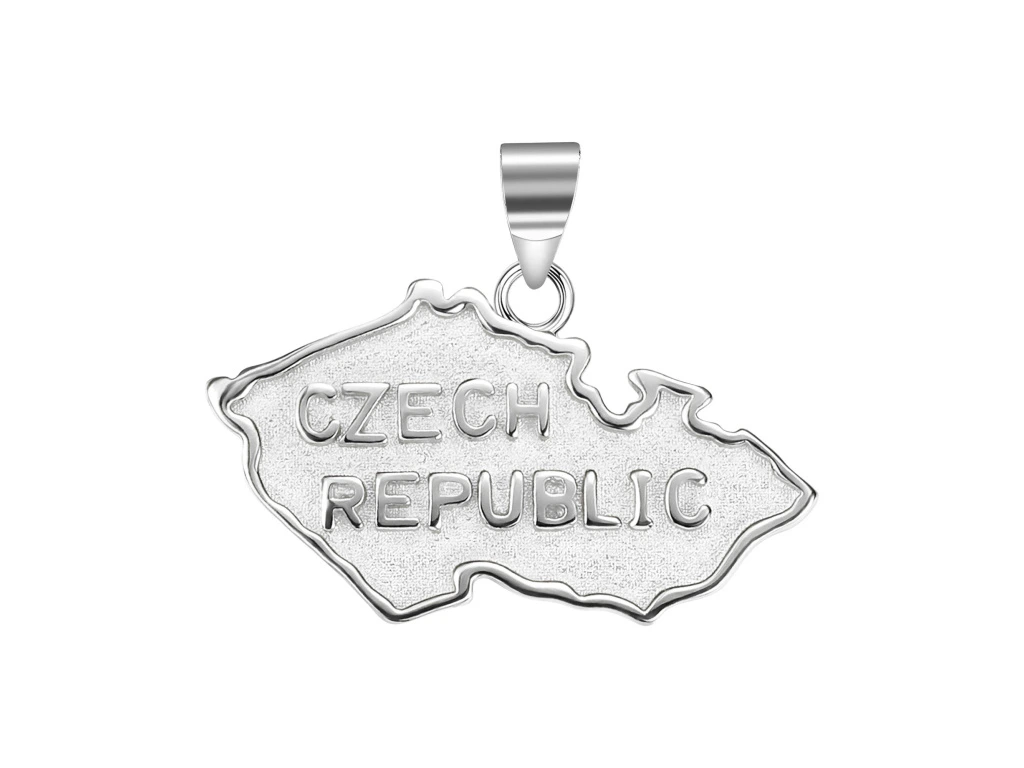 6000 Stříbrný přívěsek MAPA ČR